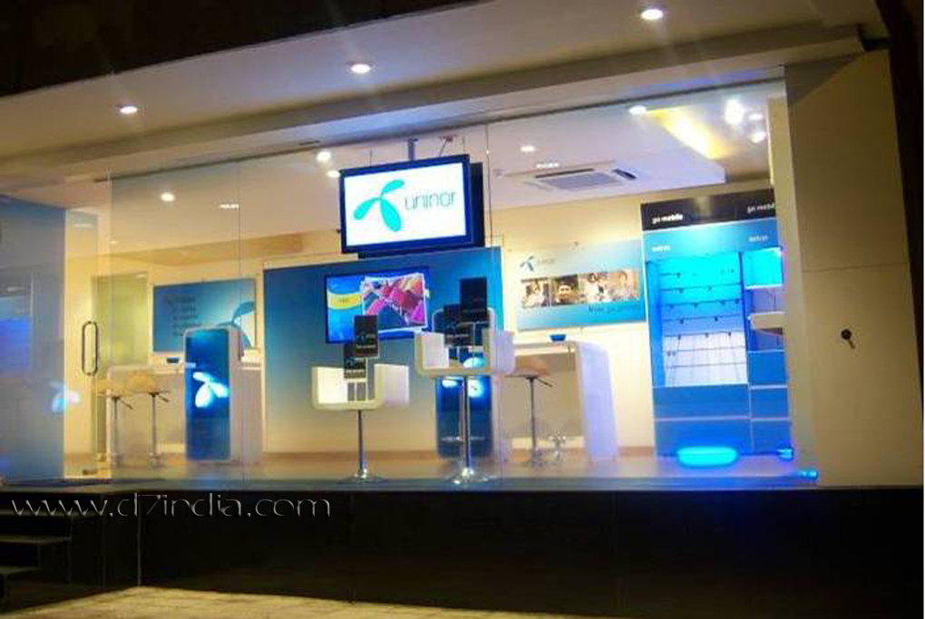 stylised company store uninor showroom view