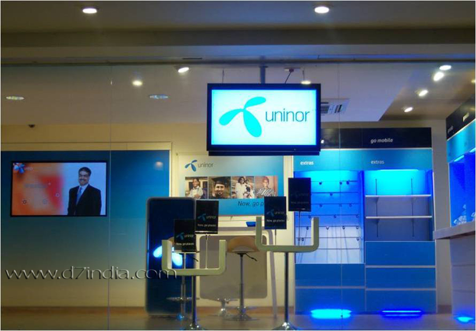 stylised company store uninor showroom